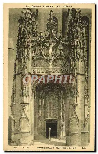 Cartes postales Albi Cathedrale Ste Cecile Le grand porche