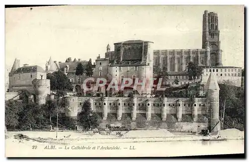 Cartes postales Albi La Cathedrale et L'Archeveche