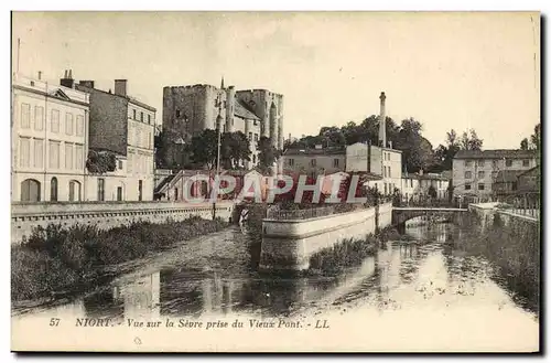 Cartes postales Niort Vue Sur La Sevre Prise Du Vieux Pont