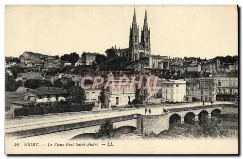 Ansichtskarte AK Niort Le Vieux Pont Saint Andre