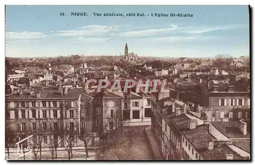 Ansichtskarte AK Niort Vue Generale Cote Est L&#39Eglise St Hilaire