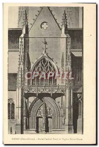 Cartes postales Niort Portail Lateral Nord De l&#39Eglise Notre Dame