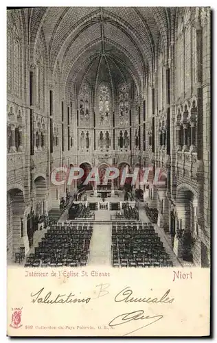 Ansichtskarte AK Interieur De l&#39Eglise St Etienne Niort