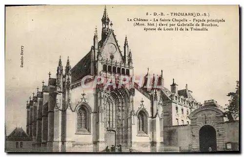 Cartes postales Thouars Le Chateau La Sainte Chapelle Facade Principale