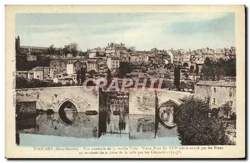 Ansichtskarte AK Thouars Vue Generale De La Vieille Ville Vieux pont du 13eme