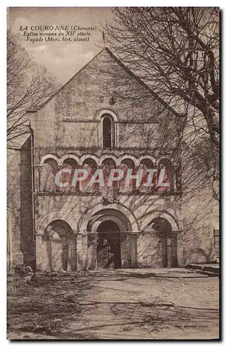 Cartes postales La Couronne Eglise Romane Facade