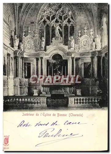 Ansichtskarte AK Interieur De l&#39Eglise De Bassac