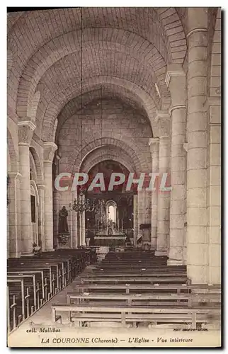 Cartes postales La Couronne L&#39Eglise Vue Interieure