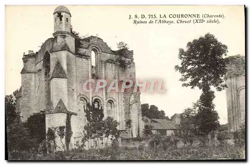 Cartes postales La Couronne Ruines De L'Abbaye Chevet