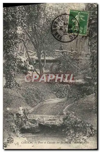 Cartes postales Cognac Pont Et Cascade Du Jardin De l'Hotel De ville