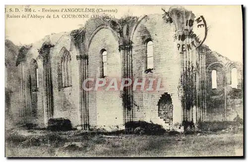 Cartes postales Environs d&#39Angouleme Ruines De l&#39Abbaye De La Couronne