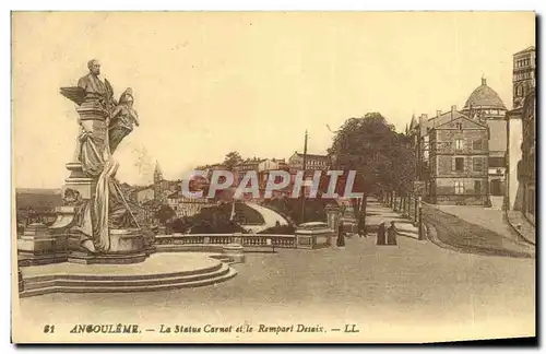 Ansichtskarte AK Angouleme La statue Carnot Et Le Rempart Desaix