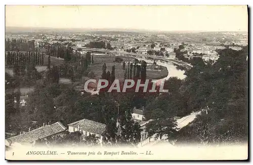 Cartes postales Angouleme Panorama Pris Du Rempart Beaulieu