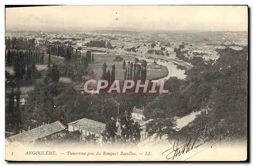 Cartes postales Angouleme Panorama Pris Du Rempart Beaulieu