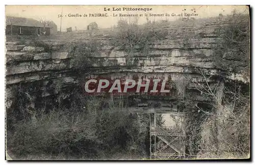 Cartes postales Le Lot Pittoresque Galeries Gouffre De Padirac Le restaurant et le sommet du grand escalier