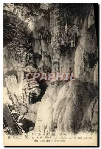 Ansichtskarte AK Puits De Padirac Grand Dome Stalactites Et Stalagmites au dessus du pas du crocodile