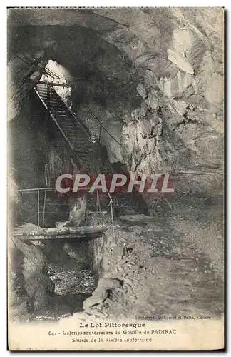 Cartes postales Le Lot Pittoresque Galeries Souterraines Du Gouffre De Padirac