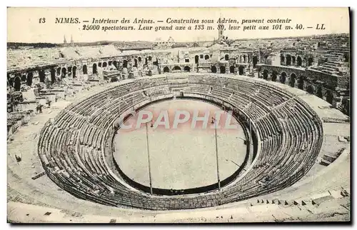 Cartes postales Nimes Interieur Des Arenes