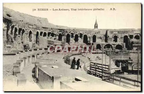 Cartes postales Nimes Les Arenes Vue Interieure