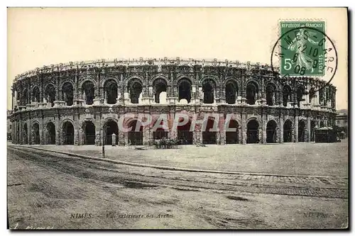 Ansichtskarte AK Nimes Vue Exterieure Des Arenes