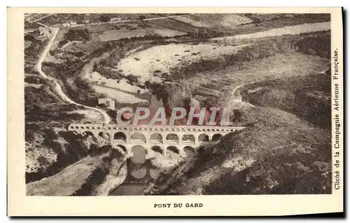 Cartes postales Cliche De La Compagnie Aerienne Francaise Pont du Gard