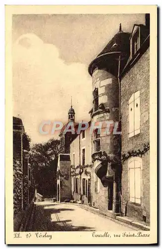 Cartes postales Vezelay Tourelle Vue Saint Pierre