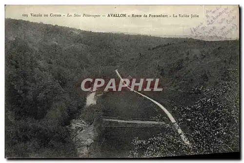 Cartes postales Vallee Du Cousin Les Sites Pittoresques Avallon Route De Pontaubert La vallee jolie