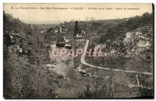 Ansichtskarte AK Vallee Du Cousin Les Sites Pittoresques Avallon Un Coin De La Vallee Route de Pontaubert