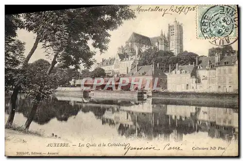 Ansichtskarte AK Auxerre Les Quais Et La Cathedrale