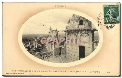 Cartes postales Auxerre Vue Panoramique Prise Sur Le Clocher De La Cathedrale la lanterne