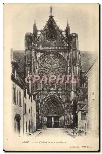 Cartes postales Sens Le Portail De La Cathedrale