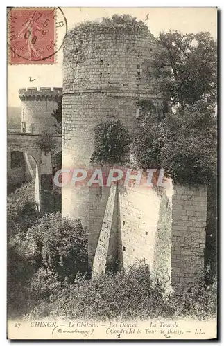 Ansichtskarte AK Chinon Le Chateau Les Douves La Tour De Coudry et la tour de Boissy