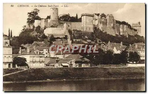 Cartes postales Chinon Le Chateau Sud Ouest