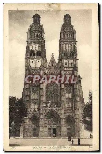 Cartes postales Tours La Cathedrale