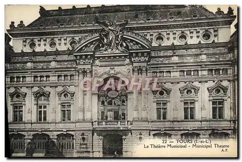 Cartes postales Tours Le theatre Municipal