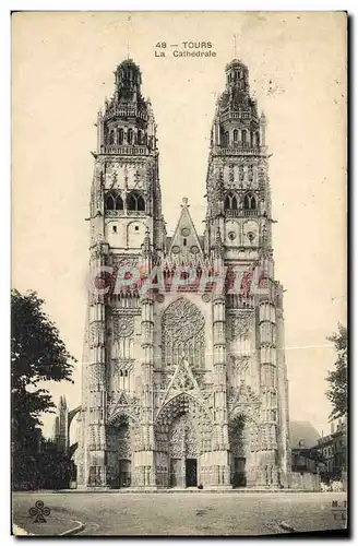 Cartes postales Tours La Cathedrale