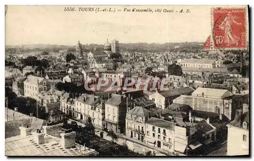 Cartes postales Tours Vue D&#39Ensemble Cote Ouest