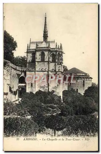 Cartes postales Amboise La Chapelle Et La Tour Cesar