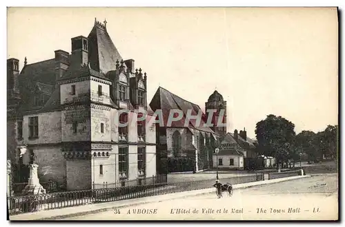 Cartes postales Amboise L&#39Hotel De Ville Et Le Mail