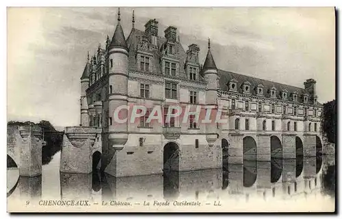 Ansichtskarte AK Chenonceaux Le Chateau La Facade Occidentale