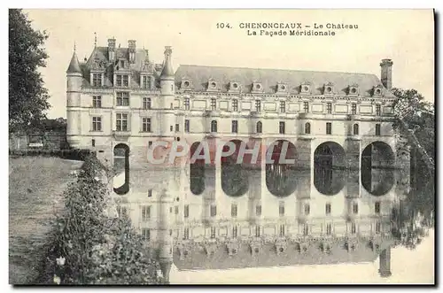 Cartes postales Chenonceaux Le Chateau La Facade Meridionale