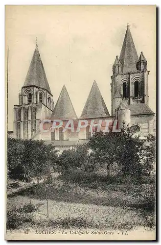 Ansichtskarte AK Loches La Collegiale Saint Ours