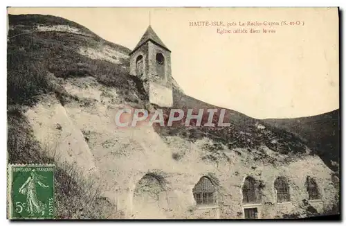 Ansichtskarte AK Haute Isle Pres La Roche Gayon Eglise Railiee Dans Le Roc