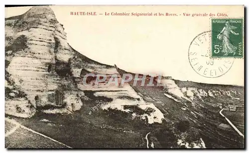 Cartes postales Haute Isle Le Colombier Seigneurial Et Les Boves Vue Generale Des Cotes