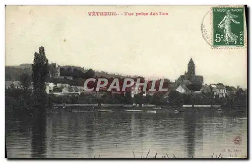 Cartes postales Vetheuil Vue Prise Des Iles