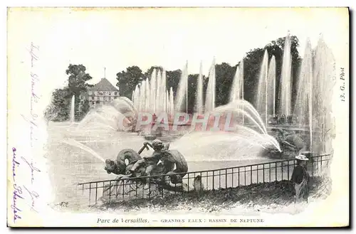 Cartes postales Parc De Versailles Grandes Eaux Bassin De Neptune