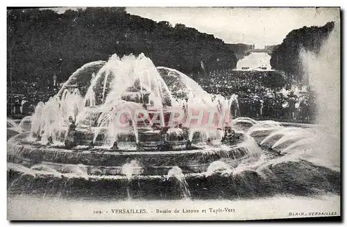 Cartes postales Versailles Bassin De Latone Et Tapis Vert