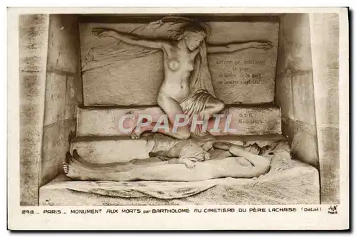 Ansichtskarte AK Paris Monument Aux Morts Par Bartholome Au Cimetiere du Pere Lachaise