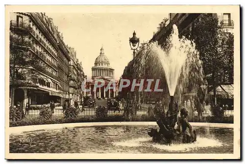 Ansichtskarte AK Paris En Flanant Place Edmont Rostand Rue Soufflot En Pantheon