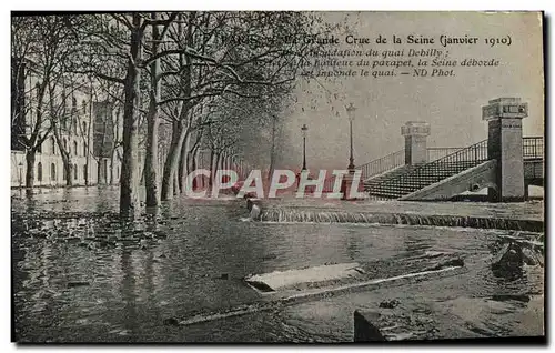 Ansichtskarte AK Paris La Grande Crue De la Seine Quai Debilly